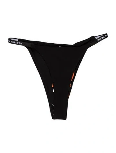 Pre-owned Heron Preston Graphic Print Bottoms W/ Tags In Black