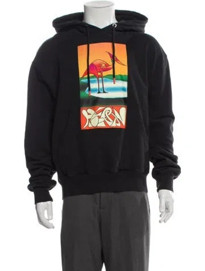 Pre-owned Heron Preston Graphic Print Crew Neck Hoodie In Black