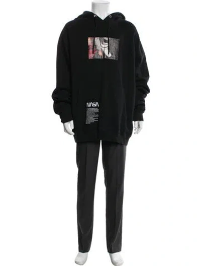 Pre-owned Heron Preston Graphic Print Crew Neck Hoodie In Gray