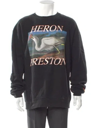 Pre-owned Heron Preston Graphic Print Crew Neck Sweatshirt In Multicolor