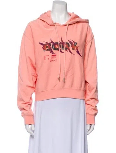 Pre-owned Heron Preston Graphic Print Crew Neck Sweatshirt In Pink