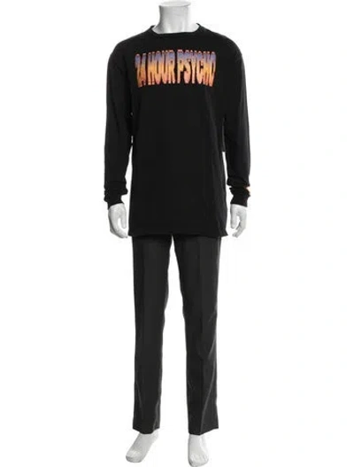 Pre-owned Heron Preston Graphic Print Crew Neck T-shirt In Black