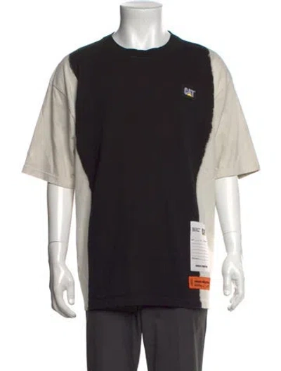 Pre-owned Heron Preston Graphic Print Crew Neck T-shirt In Black