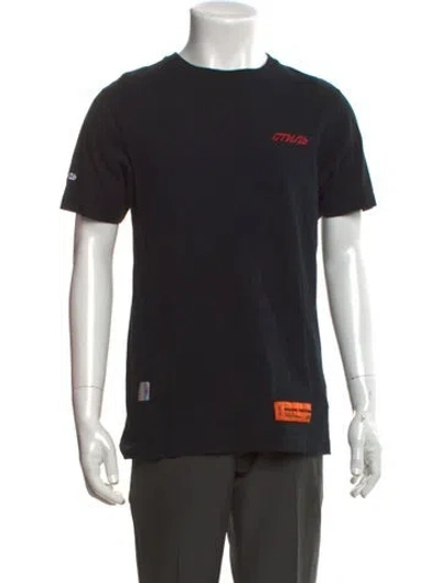 Pre-owned Heron Preston Graphic Print Crew Neck T-shirt In Black