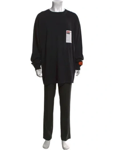 Pre-owned Heron Preston Graphic Print Crew Neck T-shirt In Black