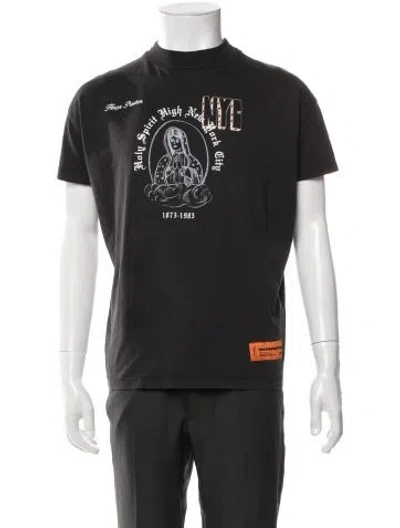 Pre-owned Heron Preston Graphic Print Crew Neck T-shirt In Grey