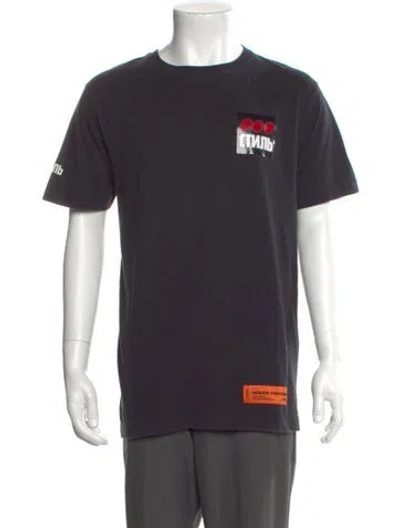 Pre-owned Heron Preston Graphic Print Crew Neck T-shirt In Multi
