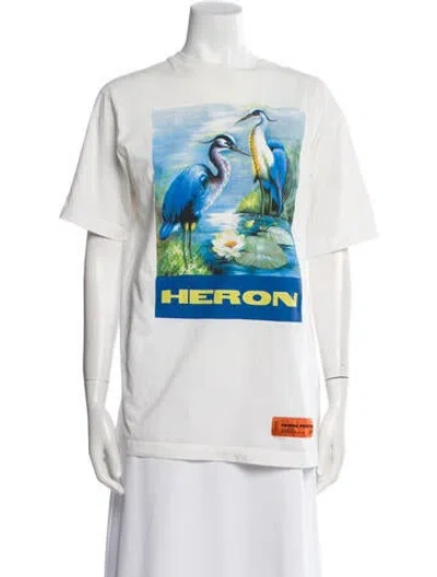 Pre-owned Heron Preston Graphic Print Crew Neck T-shirt In Neutral