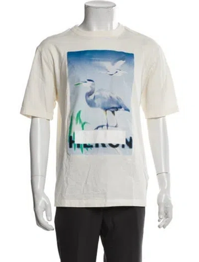 Pre-owned Heron Preston Graphic Print Crew Neck T-shirt In Neutral