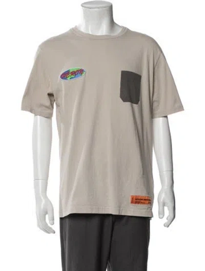 Pre-owned Heron Preston Graphic Print Crew Neck T-shirt In Neutral