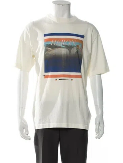 Pre-owned Heron Preston Graphic Print Crew Neck T-shirt In Neutral
