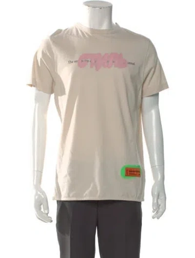 Pre-owned Heron Preston Graphic Print Crew Neck T-shirt In Neutral