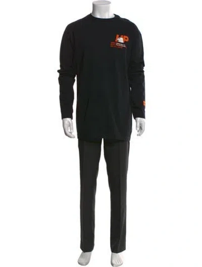 Pre-owned Heron Preston Graphic Print Crew Neck T-shirt W/ Tags In Black