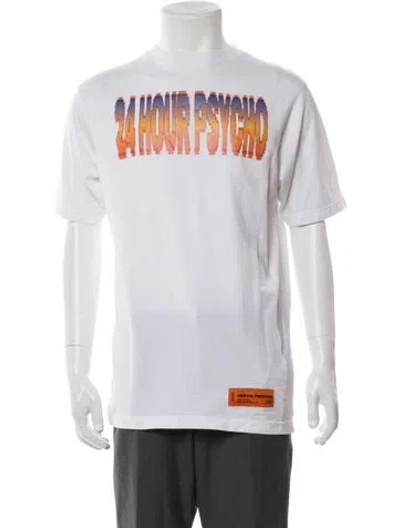 Pre-owned Heron Preston Graphic Print Crew Neck T-shirt In White