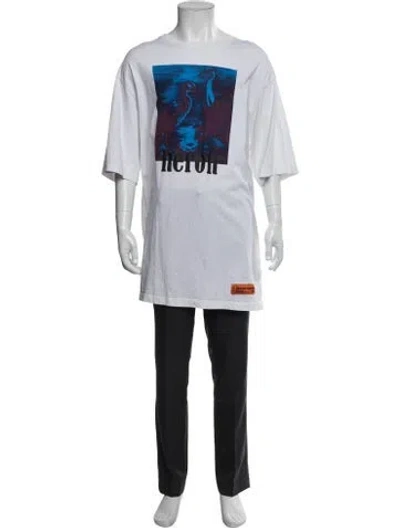 Pre-owned Heron Preston Graphic Print Crew Neck T-shirt In White