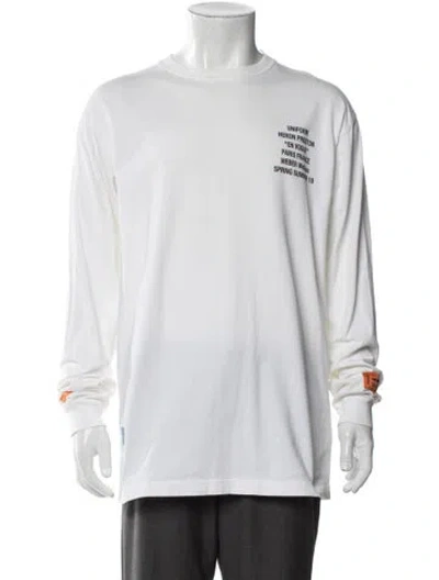 Pre-owned Heron Preston Graphic Print Crew Neck T-shirt In White