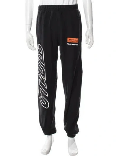 Pre-owned Heron Preston Graphic Print Embroidered Accent In Black