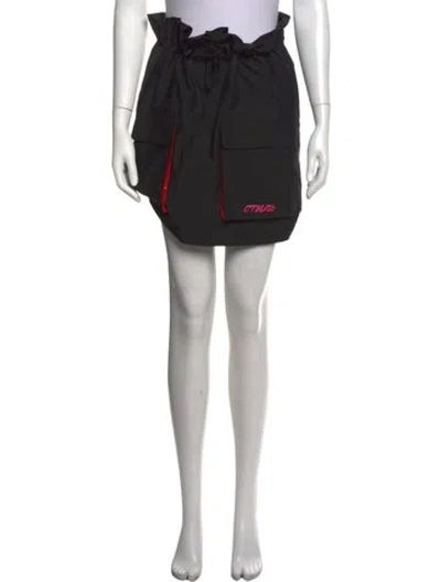 Pre-owned Heron Preston Graphic Print Mini Skirt In Black