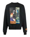 Heron Preston Graphic-print Patchwork Sweatshirt In Black