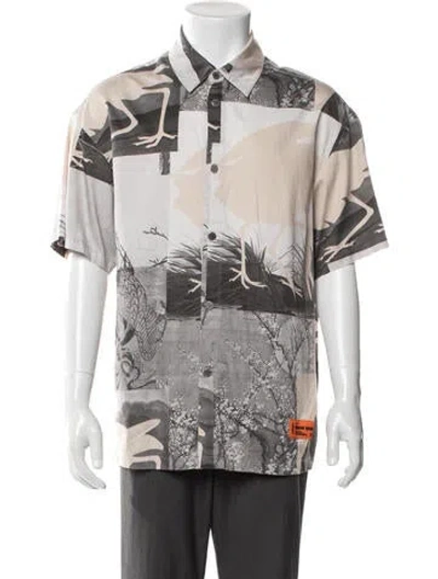 Pre-owned Heron Preston Graphic Print Short Sleeve Shirt In Grey/neutrals