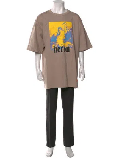 Pre-owned Heron Preston Graphic Print Short Sleeve Shirt In Neutrals