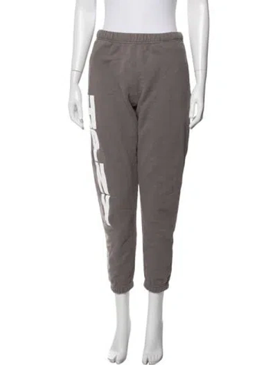 Pre-owned Heron Preston Graphic Print Sweatpants In Grey