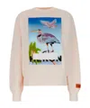 Heron Preston Front Print Oversize Cotton Sweatshirt