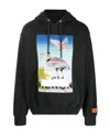 Heron Preston Censored Graphic-print Cotton Hoodie In Black