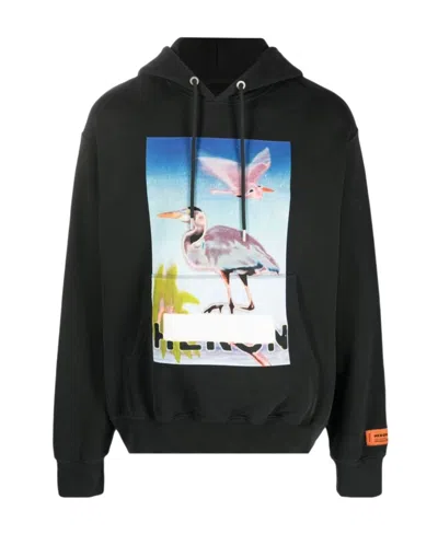 HERON PRESTON HERON PRESTON GRAPHIC PRINTED DRAWSTRING HOODIE