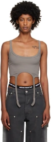 Heron Preston Hooks Tank Grey Top In Grey No Color