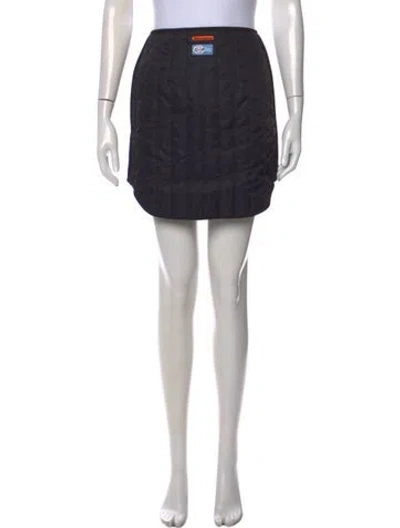 Pre-owned Heron Preston Grosgrain Trim Mini Skirt In Black