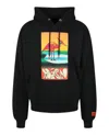 Heron Preston Heron Abstract Hoodie Man Sweatshirt Multicolored Size Xl Cotton In Black