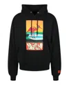 Heron Preston Heron Abstract Hoodie Man Sweatshirt Multicolored Size Xl Cotton In Black