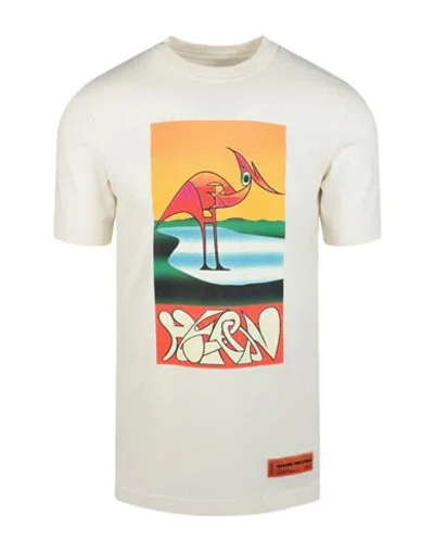 Heron Preston Heron Abstract T-shirt Man T-shirt Multicolored Size Xxl Cotton In White