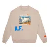 Heron Preston Heron Af Crew Sweatshirt 'taupe' In Brown