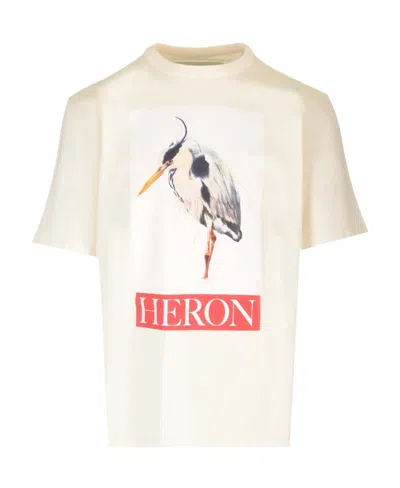 Heron Preston Heron Bird Painted Cotton T-shirt In White