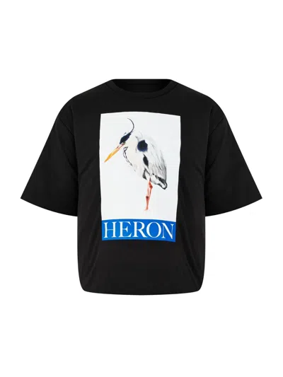 Heron Preston Heron Bird Painted Logo Padded T-shirt In Black