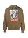 Heron Preston Heron Bw Logo Hoodie In Brown
