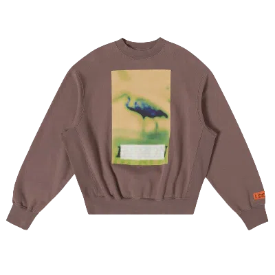 Pre-owned Heron Preston Heron Censored Crewneck 'grey/yellow'