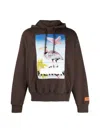 Heron Preston Heron Censored Logo Hoodie In Brown