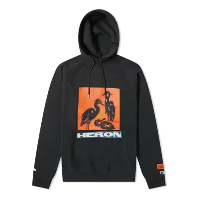 Heron Preston Heron Pop Over Hoodie 'black Orange'