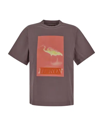 Heron Preston Heron-print Censored T-shirt In Black