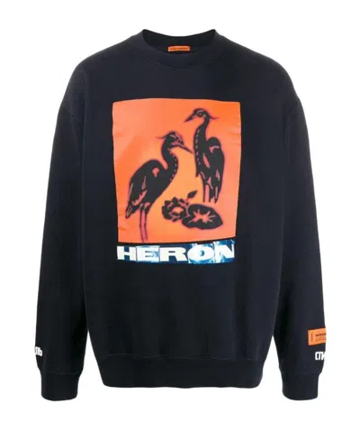 Heron Preston Heron Printed Sweater In Black