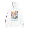 Heron Preston Heron Water Colours Print Embroidery Popover Hoodie 'white'