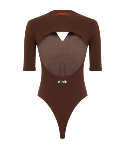 Heron Preston Hollowed Out Short-sleeved Jumpsuit In Red