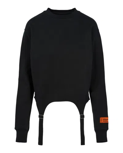 Heron Preston Hooks Crewneck Sweatershirt In Black