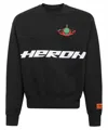 Heron Preston Hp Burn Crew-neck Sweatshirt In Black/light Green