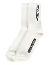 Heron Preston Hpny Logo-intarsia Socks In White