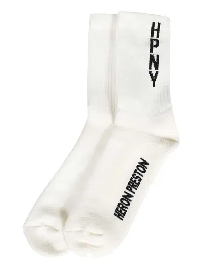 HERON PRESTON HPNY LOGO-INTARSIA SOCKS