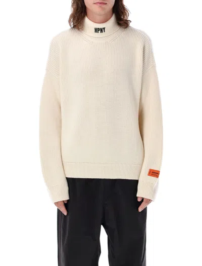 Heron Preston Hpny Roll Neck Sweater By  For Men In Ivory